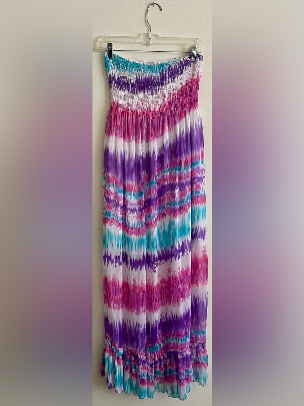 🦋 India Boutique Strapless Maxi Tie-Dye Dress 🦋